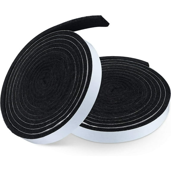BBQ Gasket Black Grill Tape High Temp Grill Seal Self Stick Gasket, 7.5 Ft Length 1/8 Inch Thickness (2, 0.5 Inch Wide)