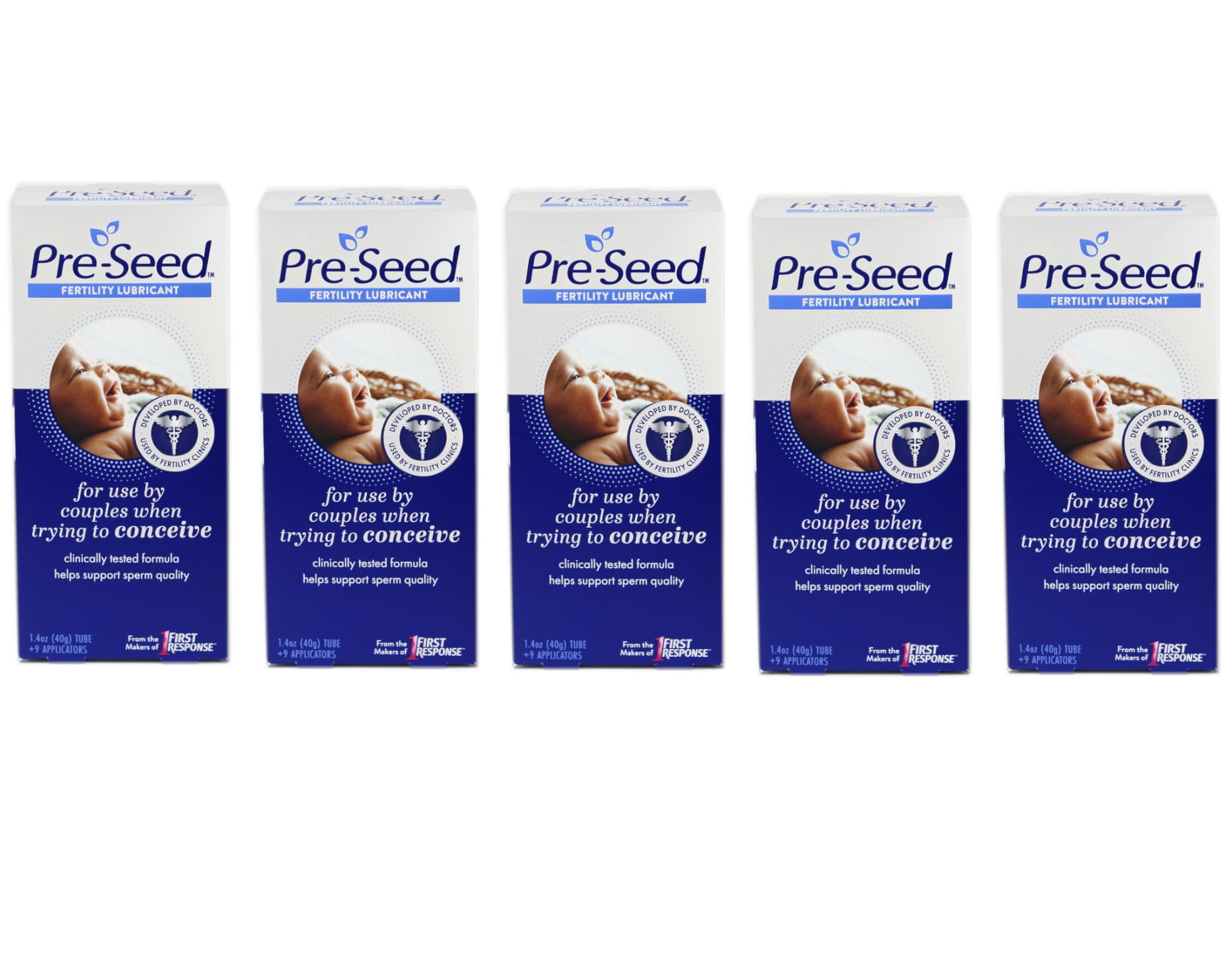 5 Pack PreSeed Fertility Conception Friendly Lubricant Plus 9