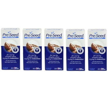 5 Pack Pre-Seed Fertility Conception Friendly Lubricant Plus 9 Applicators Each