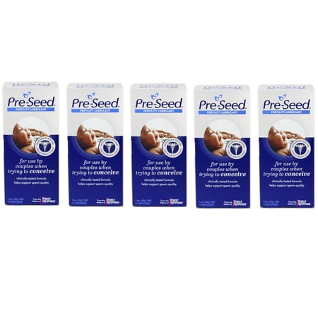 5 Pack Pre-Seed Fertility Conception Friendly Lubricant Plus 9 Applicators Each