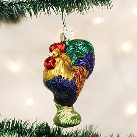 Christmas Heirloom Ornaments - Old World Christmas Heirloom Rooster Glass Blown Ornament