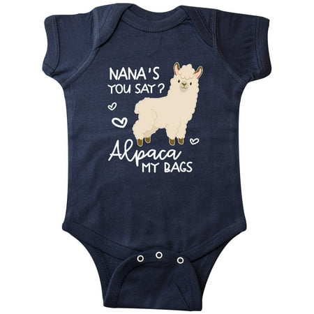 

Inktastic Nana s You Say Alpaca My Bags Gift Baby Boy or Baby Girl Bodysuit