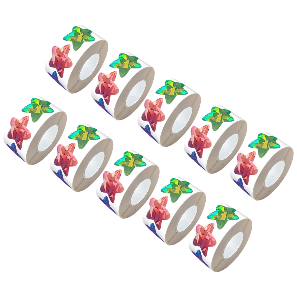 5000Pcs Colorful Heart/Star Sticker for Scrapbooking Journal Notebook Packaging