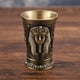 thumbnail image 4 of Vaso de cristal, vaso para degustación, copa de cristalería antigua con relieve, para accesorios de bar Cleopatra de bronce, 4 of 8