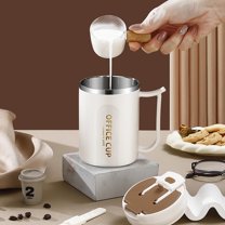 304 Stainless Steel Double-Layer Insulated Mug, Heat Resistant Anti-Scald Cup with Handle, BPA-Free for Home Office Use, Portable Travel Mug Without Straw for Hot Cold Drinks, A, 1pc