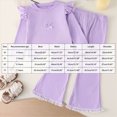 thumbnail image 6 of TOWED22 Toddler Baby Girl Clothes Fall Outfits Cartoon Graphic Long Sleeve Sweatshirt Tops + Pants Set,Purple,6 Y, 6 of 9