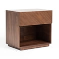 thumbnail image 3 of Nova Domus Kamela 1-Drawer Engineered Wood Nightstand in Walnut, 3 of 7