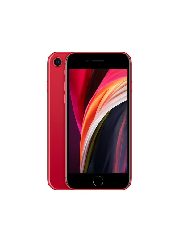 Pre-Owned Straight Talk Apple iPhone SE (2020), 64GB, Red - Prepaid Smartphone [Locked to Straight Talk] (Like New)