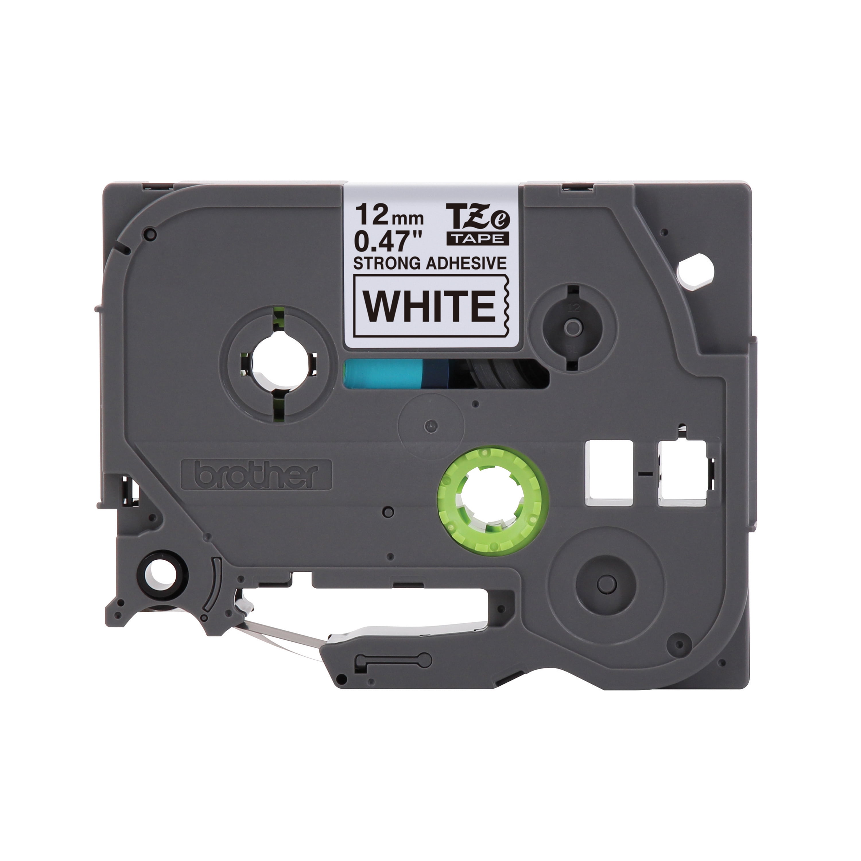 Brother P-touch TZeS231 Black Print on White Label Tape, 1/2in (12mm) x 26.2ft (8m) Laminated, 1-Piece