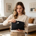 thumbnail image 5 of Zippered Pouch,Waterproof Multi-purpose Easy Clean Storage Bag with Clip for Office Meeting Travel, 5 of 6
