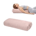 thumbnail image 7 of ROFIEJOX Rectangular Yoga Bolster Pillow, 25" x 12" x 5" Restorative Yoga Cushion with Removable Machine-Washable Velvet Cover and Carry Handle, Pink, 7 of 7