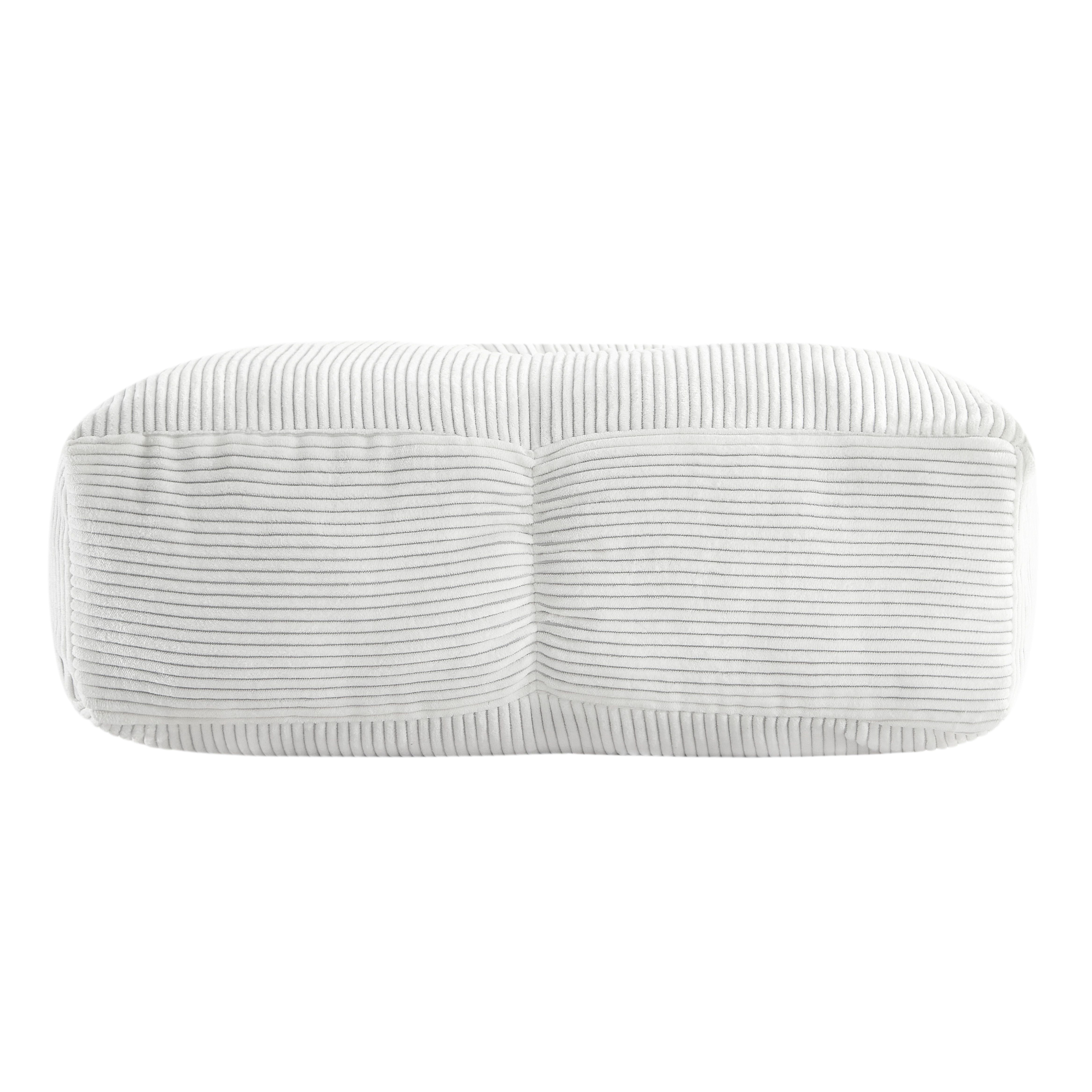 Mainstays Vanilla Dream Ribbed Corduroy Decorative Floor Cushion 20 x 20