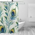 thumbnail image 2 of Yayeee Shower Curtain with Hooks 72"x72" Waterproof Fabric Bathroom Hanging Decor, Peacock Feather, 2 of 5