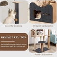 thumbnail image 2 of Cat Scratch Furniture Protector Mat DIY Cat Scratch Pad Self-Adhesive, Pet Scratching Post Cat Scratcher Carpet Anti Cat Scratch for Cat Tree/Door/Couch (Dark Gray, 11.8 * 23 inch), 2 of 2