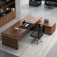 thumbnail image 5 of Luxury Office Table Desks Designer Ceo Executive Desk Manager L Shaped MDF Table New Modern Office Furniture Office Table My Lux Decor Round, 5 of 20