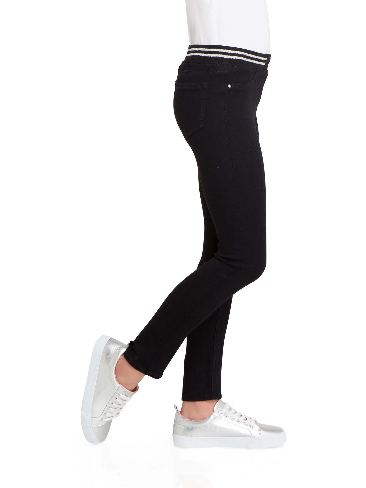 Jordache Girls Rib Waist Skinny Jeans, Slim Sizes 5-18 - image 3 of 4