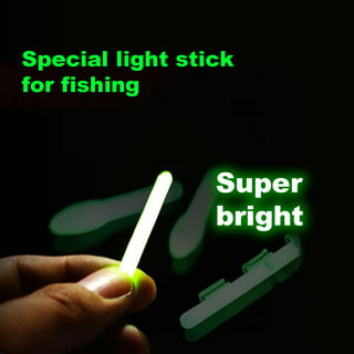 SPRING PARK 10Pcs ishing Glow Sticks Clip Holder,Fishing Rod Light  Stick,Fishing Rod Floats Glow Sticks,Fishing Rod Clip-On Night Fishing  Light 