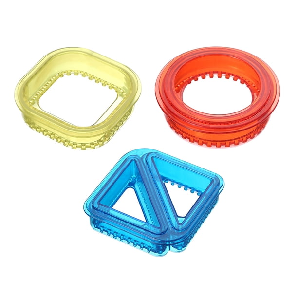 3 unids / set de moldes de pan de plástico, selladores de sándwich de bricolaje, fiambrera de desayuno, moldes para hacer tostadas, suministro de cocina Inevent HA004584-00B
