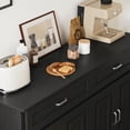 thumbnail image 4 of Homfa Black Kitchen Buffet Cabinet with 2 Drawers & 4 Doors, 55" W Sideboard Buffet Storage Cabinet with Shelves Credenza Cabinet for Dining Room, 4 of 7