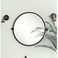 thumbnail image 6 of TEHOME Matt Black Metal Frame Round Tilting Bathroom Mirror 26x3x26'', 6 of 7