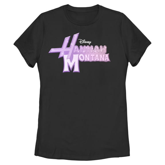 Womens Hannah Montana Purple Logo T Shirt
