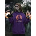 thumbnail image 2 of Happy Halloween. Spooky House Hoodie Women -Image by Shutterstock, Female Medium, 2 of 4
