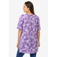 thumbnail image 2 of Woman Within Plus Size Perfect Printed Short-Sleeve Boatneck Tunic, 2 of 6