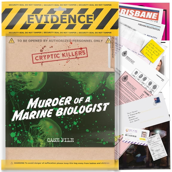 Cryptic Killers Unsolved Murder Mystery Game - Murder of a Marine Biologist