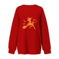 thumbnail image 5 of Inverlee Halloween Sweatshirts Women Plus Size Pumpkin Ghost Print T-shirt Work Crewneck Sweatshirt Long Sleeve Tunic Pullover Tops Halloween Clothes, 5 of 5