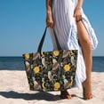 thumbnail image 2 of Beach Bag For Women, Owl Moon Flowers Beach Tote Bag Swim Pool Bag Large Tote With Pockets For Workout., 2 of 2
