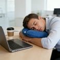 thumbnail image 5 of U-Shaped Neck Pillow for Travel & Office, Polyester Ergonomic Support with Snap Closure, 30x30x8cm in (Blue), 5 of 5