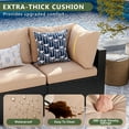 thumbnail image 4 of Aoxun 7 Piece Patio Furniture Set Wicker Rattan Patio Sectional Sofa Set Outdoor Seating Furniture with Thickened Cushion, Beige, 4 of 6