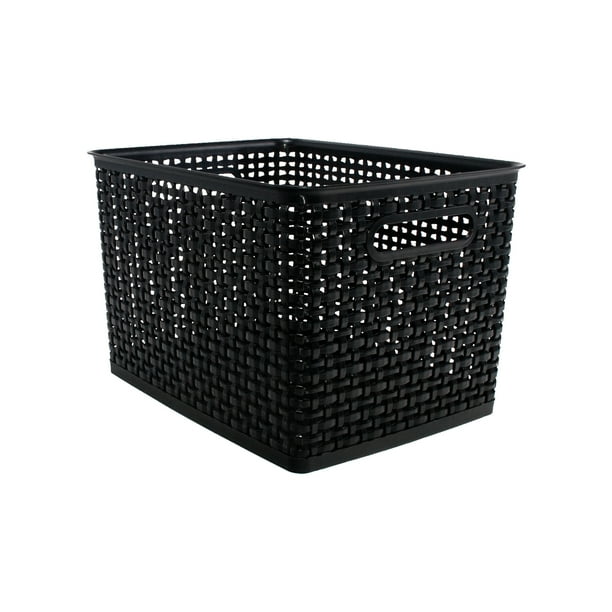 Advantus Plastic Weave Bin, Large
