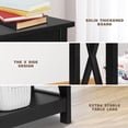 thumbnail image 4 of Console Table 39.5”, 2-Tier Narrow Sofa Side Table with Storage Shelf, Entrance Table for Hallway/Foyer/Living Room/Corridor/Office, Black, 4 of 8