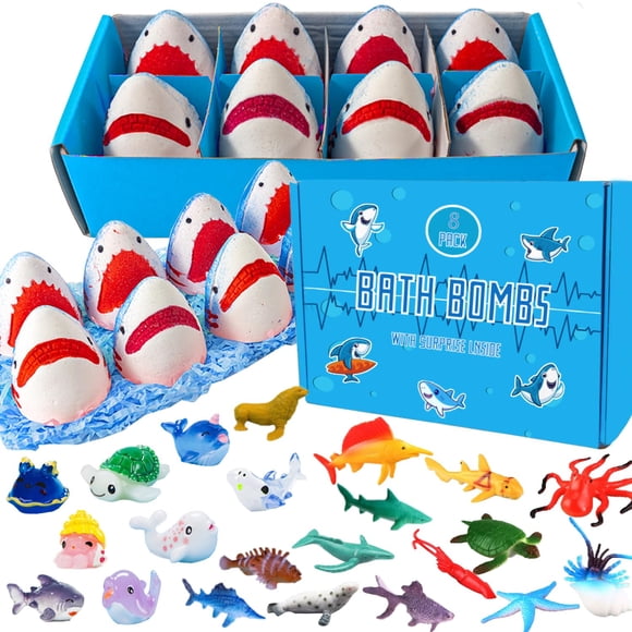 Set de regalo para niños Bath Bombs Kottke Shark con animales marinos sorpresa