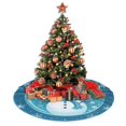 thumbnail image 5 of Christmas Tree Skirt 48" Ginger Snowman Crystal Ball (12) Xmas Tree Skirts Mat for New Year Holiday Christmas Party Decorations, 5 of 5