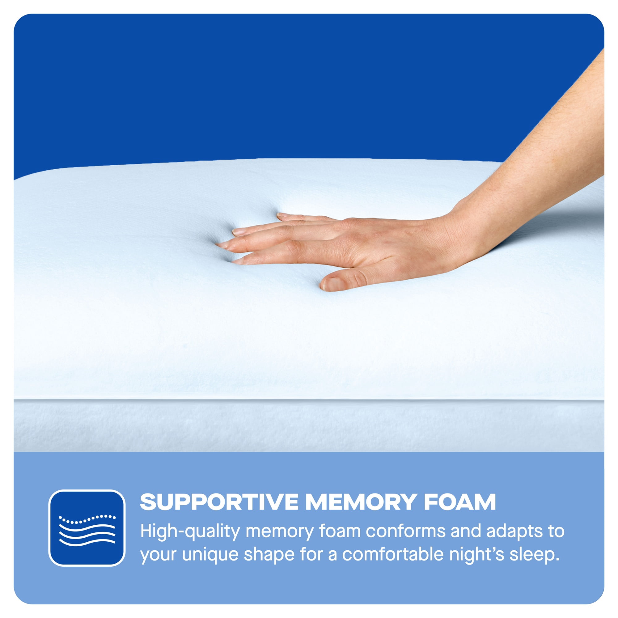 Sealy Essentials Cool-Touch Molded Memory Foam Pillow, Standard, Adult