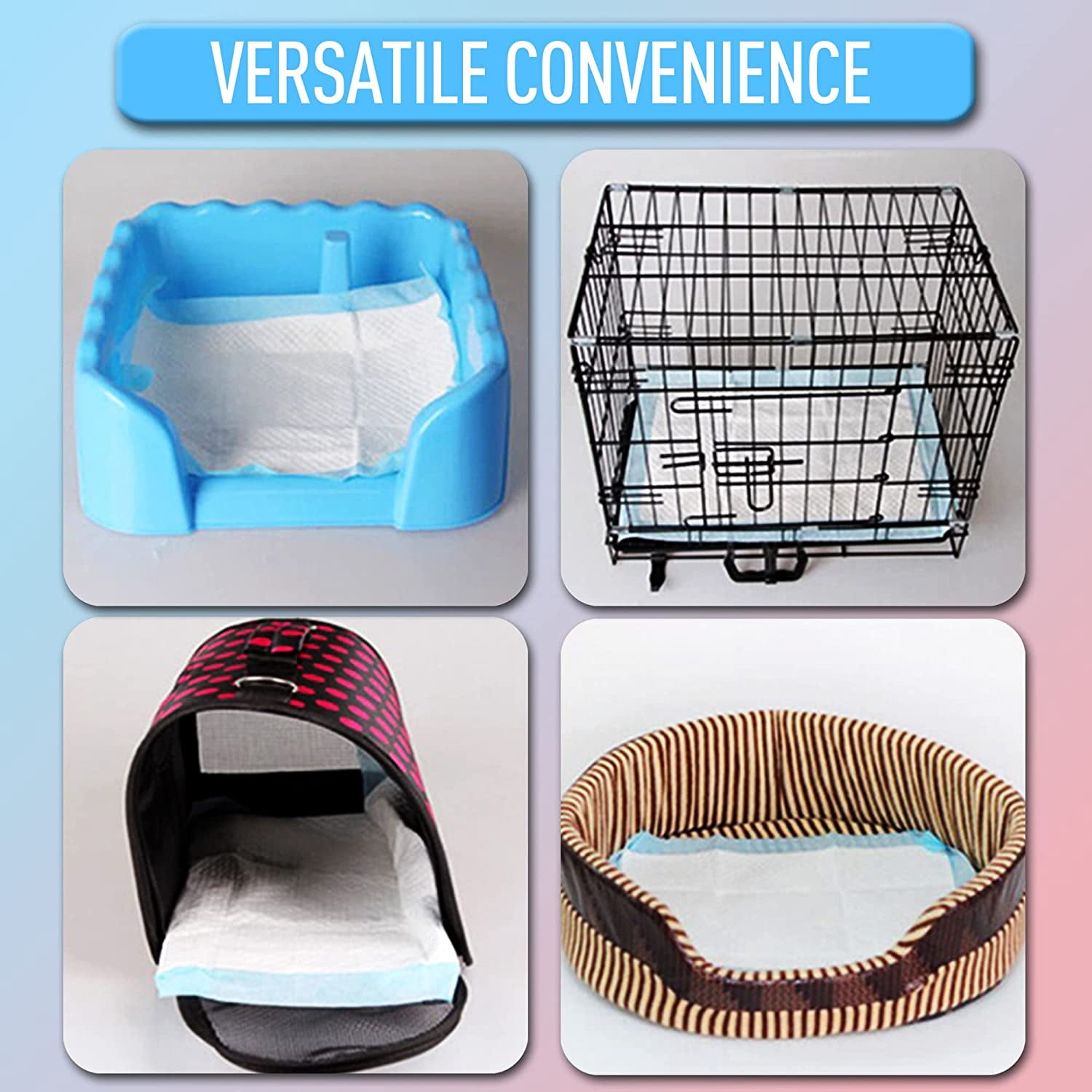 Dog and Puppy Training Pads,Potty Pads, Dog Pads Diapers Leak-Proof 6-Layer Pee Pads with Thicker Materials with Quick-Dry Surface for Potty Training - S Size for Small Dogs Pee Pads