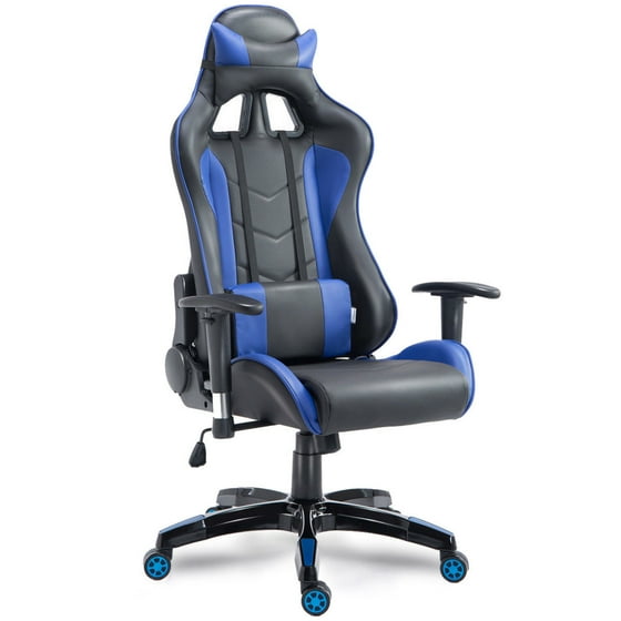 Costway High Back Executive Racing Reclining Gaming Chair Swivel Pu Costway High Back Executive Racing Reclining Gaming Chair Swivel Pu Leather Office