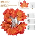 thumbnail image 6 of Scidweet Fall Maple Leaves Garland, 3 Pack 30FT 60 LED String Lights Fall Decorations for Home Patio Party Garland Thanksgiving Halloween Decor, 6 of 9