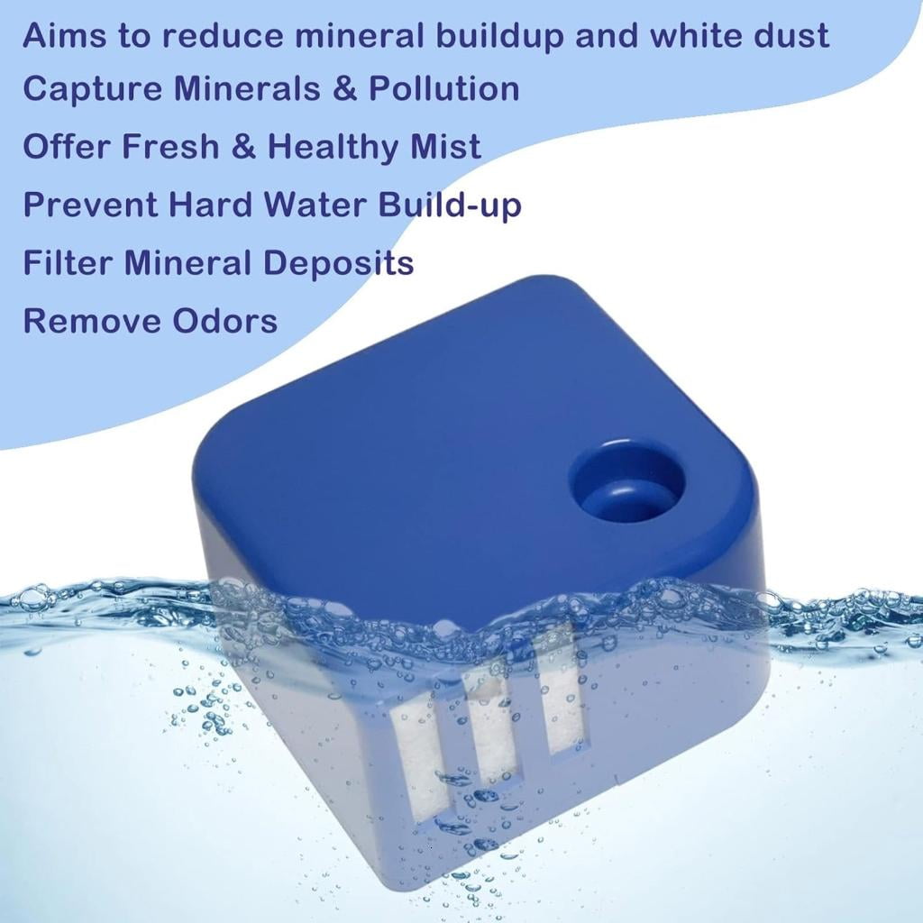 3pcs PDC51V1 Demineralization Cartridges Mineral Removal Filters Replacement Plastic Ultrasonic Humidifiers Parts
