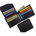 thumbnail image 2 of Genuine Lambskin Soft Leather Bifold Credit Card Wallet with ID Flap Up 53, 2 of 16