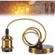 thumbnail image 1 of Lámpara colgante E27, accesorios de luces colgantes E27 con cable trenzado ajustable, lámpara colgante retro vintage, para lámparas Edison, techo/lámpara de bricolaje, decoración del hogar, bronce ShuxiuWang 8390612916267, 1 of 1