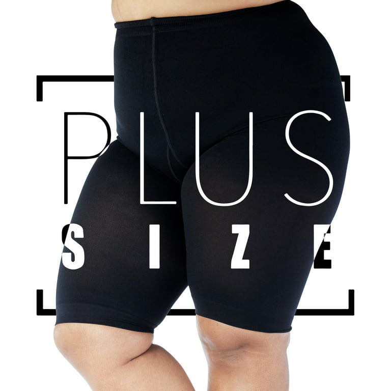 Plus Size Womens Compression Shorts for Nursing 20-30mmHg - Black, 2X-Large