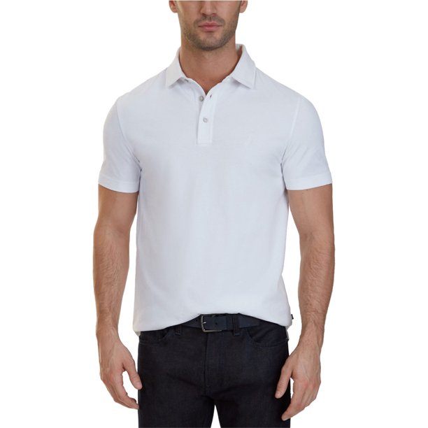 Polo de Rugby clásico Nautica Hombre Blanco Extragrande