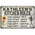 thumbnail image 1 of Kathleen's Kitchen Rules Chic Sign Vintage Décor 8 x 12 Matte Finish Metal 108120032039, 1 of 1