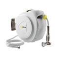 thumbnail image 1 of Retractable Garden Hose Reel, 5/8 In 65+6 Ft, Heavy Duty Wall Mounted Water Hose Reel, Spring Power Automatic Rewind, Any Length Lock, 180 Swivel Bracket, 10 Pattern Spray Nozzle, 1 of 6