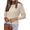 Apricot, variant on Arach&Cloz Women's Wool Blend Classic Crew Neck Casual Fall Sweaters