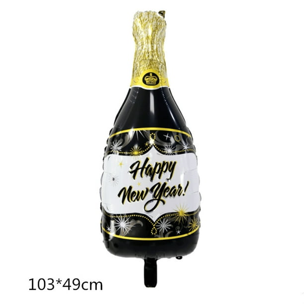 5 PCS Globo de aluminio de Año Nuevo - Globos de Mylar de Nochevieja, Suministros para fiestas de Nochevieja 2025 - Globos de Nochevieja
