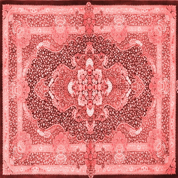 Ahgly Company Indoor Square Persian Red Traditional Area Rugs, 3' Square